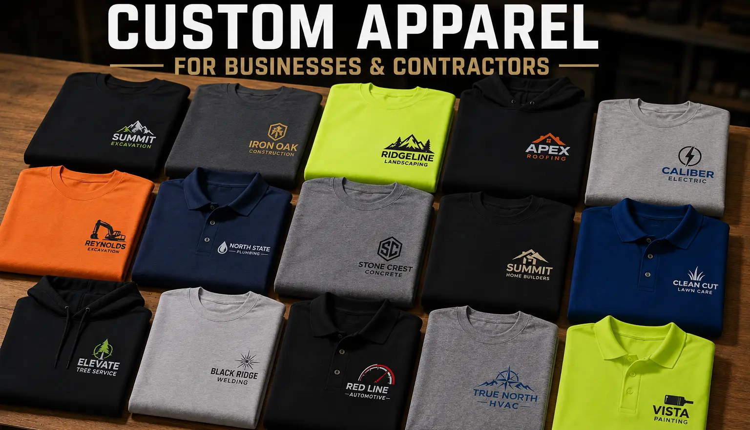 Custom branded work shirts and polos for local businesses